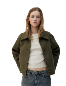 Women Olive Winter Jacket